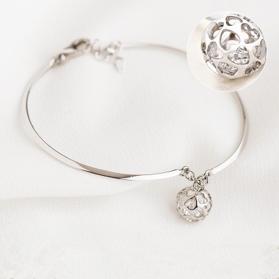 The heart of the journey 925 silver bracelet female simple all-match Korea wind fine silver bracelet the Qixi Festival gift money