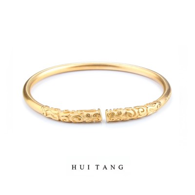 Sun Wukong golden flexibly inhibition heart bracelet bracelet male female couple titanium bracelet Jewelry opening