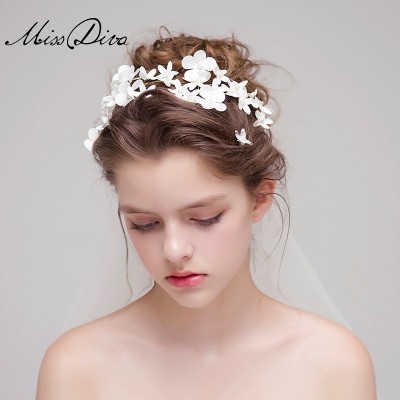 Miss Diva JianXin Korean bride headdress beautiful flowers headdress flower headbands wedding hair hoop wedding accessories