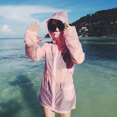  new summer sun protection clothing female pure sunscreen clothing girls long ultra-thin breathable sunscreen shirt female coat