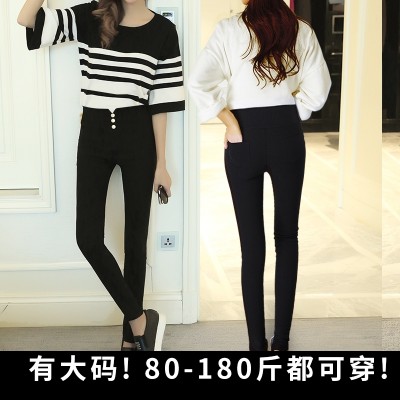 Leggings Pants waist black tide  new all-match feet seven points in Korean thin summer nine points