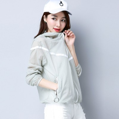 Sunscreen clothing female  new summer summer coat thin Korean short shirt loose sunscreen sunscreen clothing female all-match