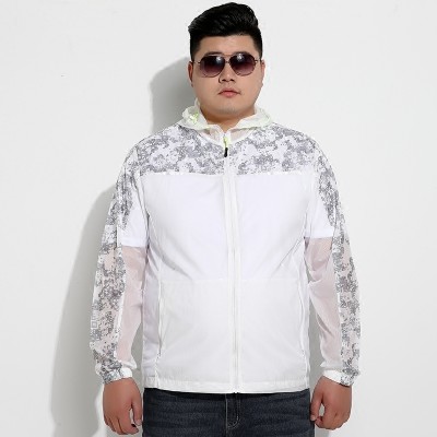 Outdoor light and thin, sun protective clothing, men's jacket, middle aged fatty, breathable coat, plus fat, XL, sun clothing, men
