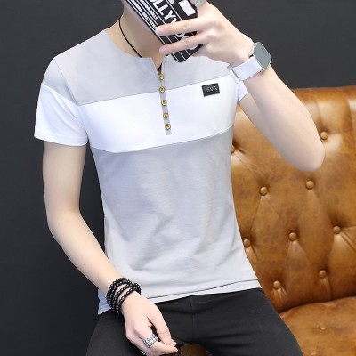 Summer men's short sleeve T-shirts, men's new Korean version, young students, T-Shirts, half sleeves, student tops, tide cards, men's wear