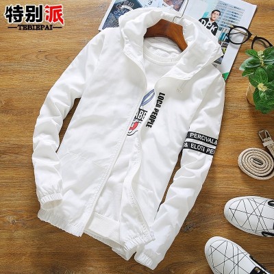 Summer men thin jacket slim sunscreen clothes Youth Baseball Jacket spring movement trend of Korean Students