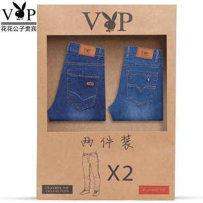 Playboy jeans, men's summer style, youth, business casual, men's trousers
