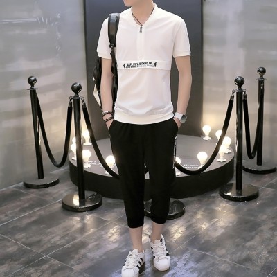 In the summer of  new men's casual shorts suit summer two piece pants trend of Korean summer seven