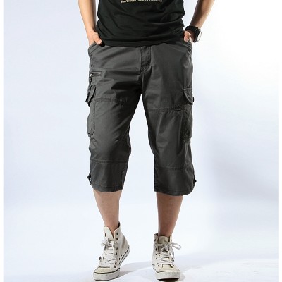 Summer overalls thin Shorts Mens Multi Pocket pants pants seven outdoor leisure sports men