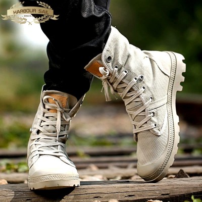 High shoes canvas shoes men boots high boots Martin couple new summer dress shoes and casual shoes Banggong