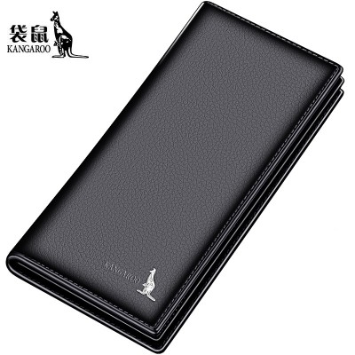 Kangaroo wallets, men's long, leather, leather, leather, young and middle-aged students, wallet, men's purse, wallet tide
