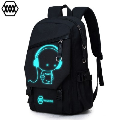 Double shoulder bag man fashion trend backpack, large capacity travel bag, leisure computer bag, middle school bag, male bag printing