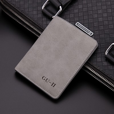 Male short thin man purse wallet wallet retro student Cross Leather Purse young men's personality tide