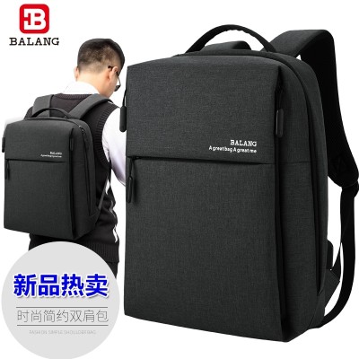 Barron's backpack male business man computer bag shoulder bag multifunctional backpack leisure simple Korean tide
