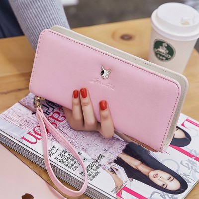 Long wallet, purse female Korean fashion handbags female zero wallet card package simple handbag  new female
