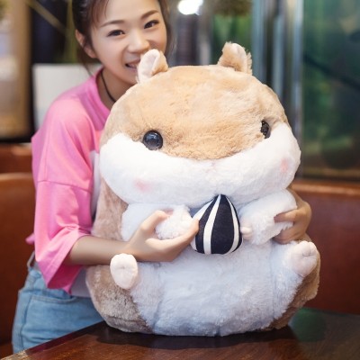 Cute and fat hamster doll doll stuffed with stuffed doll and stuffed pillow for birthday presents