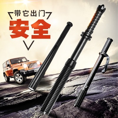 T6 outdoor lamp flashlight charging multifunction domestic long-range super bright self-defense anti wolf baseball Mace