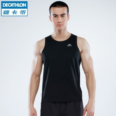 Decathlon sports vest male running fitness training speed dry air tight sleeveless vest KALENJI
