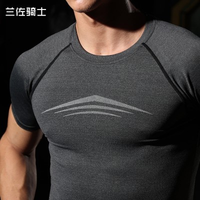 Sports tights, short sleeved men's T-shirt, basketball, football, running, muscle, fitness clothes, speed dry, brother training, body shaping clothing