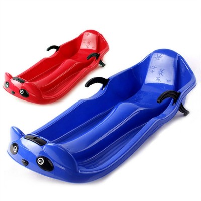 Double thick veneer ski skiing in children sliding sand board with brake adult snowmobile skis sledge
