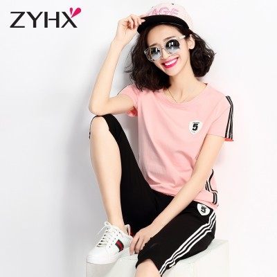  new adidas Womens leisure summer summer summer two fashion Korean short sleeved dress