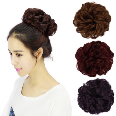 The rubber band ring wig Hongfa show the small meatball head female hair hair flower bud flower simulation