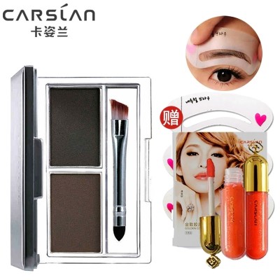 Carslan eyebrow waterproof anti sweat double eyebrow thrush with stereo mascara makeup eyebrow pencil