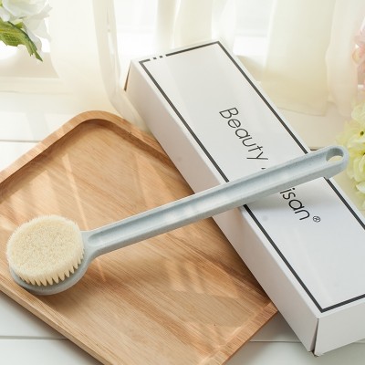 Beautiful craftsman bath brush rubbing back brush handle fur Japanese bath brush rubbing exfoliating cleaning brush