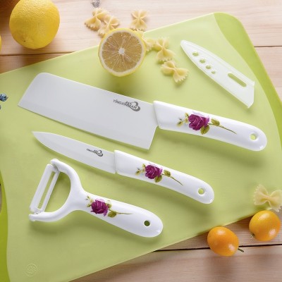 Ceramic knives set kitchen knives, three sets of kitchen knives, fruit knives, slicing knives, zirconia is not rusty