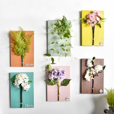 The three-dimensional simulation of floral plant wall decorations Home Furnishing creative dining room bedroom wall mural wall Pendant