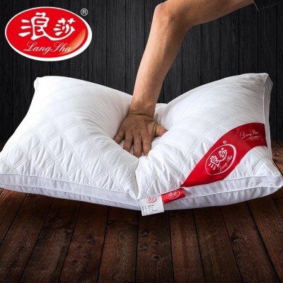 Langsha five star hotel pillows pillow cotton velvet feather of single adult students to shoot 2 cervical vertebra protective pillow