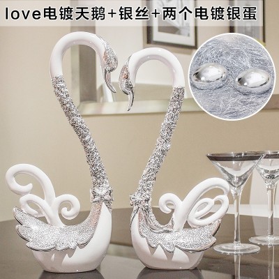 Creative wedding gifts wedding decoration new practical bestie wine room decor Home Furnishing Swan craft gift