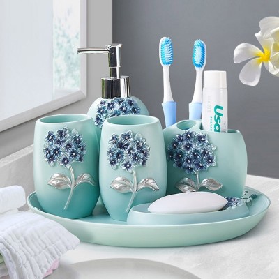 European style bathroom, five sets bathroom wash kit, toothbrush cup, lovers tooth brush cup, mouthwash cup, set home