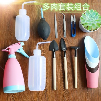 Gardening tools succulents watering watering can flowers three piece Mini clip meat shovel dust set