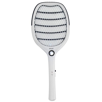 A battery-powered, rechargeable lithium battery is used to beat a USB safe mosquito fly swatter