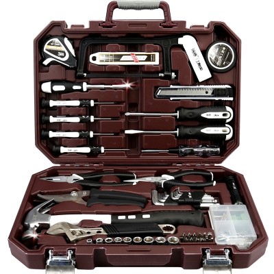 Red toolset kit for home hardware repair electrician assembly German multi-functional vehicle set