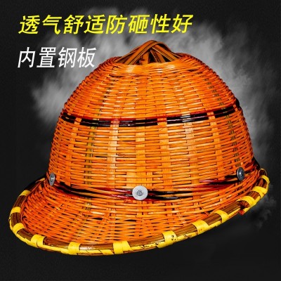 Safety helmet construction project leader of summer rattan hat