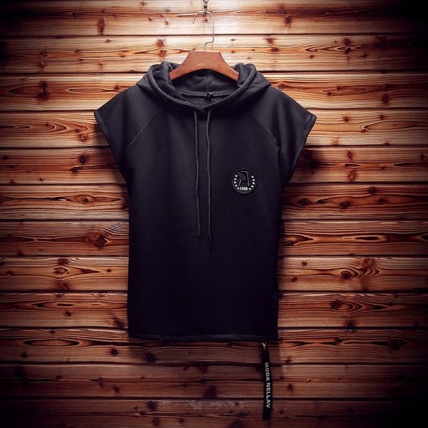 Half hoodie t shirt on sale