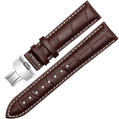 Kožené páskové pánské a dámské kožené hodinky s příslušenstvím doplňků motýlové spony řetězu