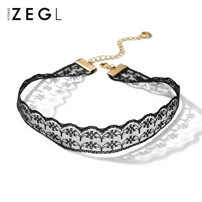 Divoké krk šperky náhrdelník krajka náhrdelník samice krátké klíče řetězce jednoduchý korejský náhrdelník límec