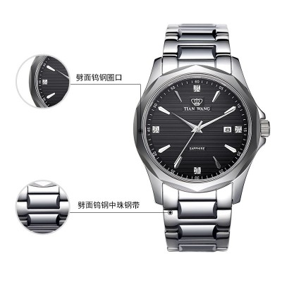 Muž hodinky obchodní quartz hodinky kalendář pár tabulky wolframové oceli muži hodinky muži modely
