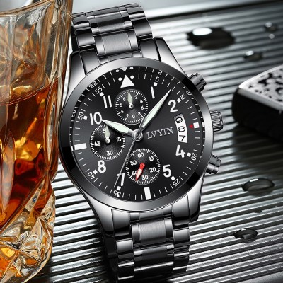 Pánské sportovní křemenné hodinky nepromokavé módní trend světelné multifunkční studenti oceli hodinky mužské hodinky mužské