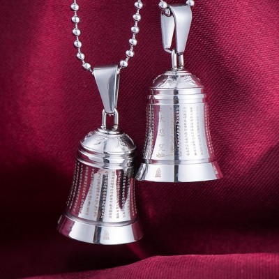 Poutní přívěšek přívěšek samice modely otevřené zvonový zvon zvon zvonění bezpečnostní amulet mužské osobnosti titanové oceli náhrdelník