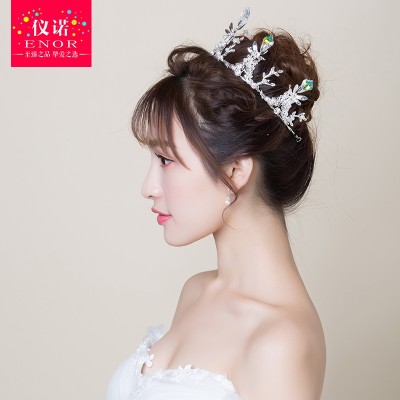 Nevěsta čelenka nová velká koruna Korejská svatební šperky svatební šaty doplňky královna deska vlasy doplňky