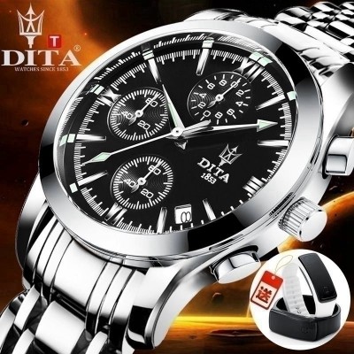 Vodotěsné hodinky muži volný čas ocelový pás muž hodinky světelný pás Quartz obchodní Náramkové hodinky student módní trend