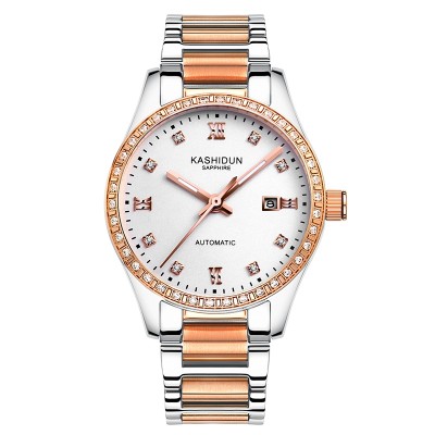 Dámské hodinky automatické mechanické hodinky móda ocelové pásky diamanty voděodolné dámy hodinky ženy