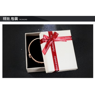 Japonsko a Jižní Korea módní osobnost jednoduchý otevírání náramek titanový ocelový náramek ženské plátované 18k růžový zlatý náramek