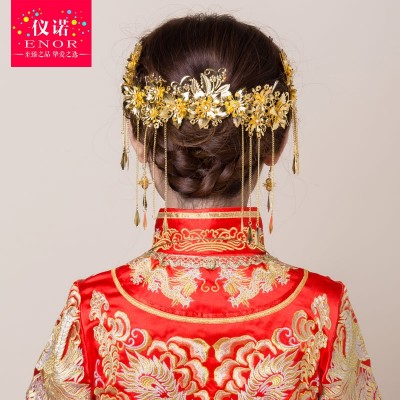 Nevěsta kostýmu čelenka čínské show Wo oblečení vlasy ozdoby oblek svatební Phoenix korunu šperky Long Feng bunda příslušenství svatební šperky