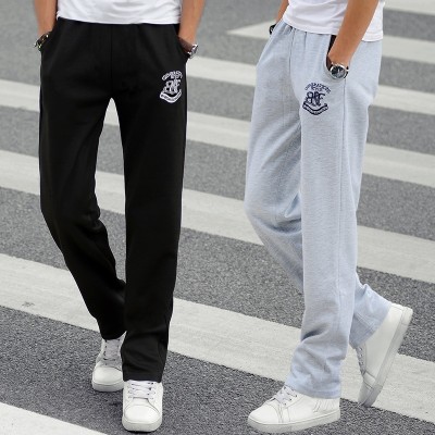 Letní sportovní kalhoty kalhoty tenké části kalhoty volné rovný trend korejské verze studentů mužské příležitostné kalhoty košili kalhoty