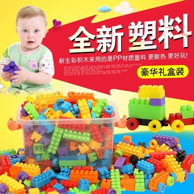 Dětské granule plastová montáž skoky puzzle stavební bloky 1-2 chlapci a dívky baby 3-6 let staré hračky velkoobchod