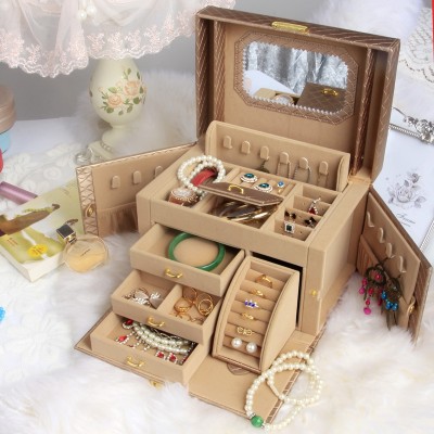 Šperky box Princezna evropský styl korejský dřevěný zámek se zámkem šperky skladování box dressing box svatební narozeninový dárek